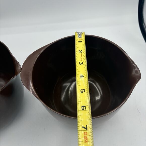 Rosti Denmark Mixing Bowls Lot of 2 Melamine 2L & 1.5L Brown Vintage - Picture 8 of 13